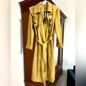 We wore what trench coat ruffles nwt